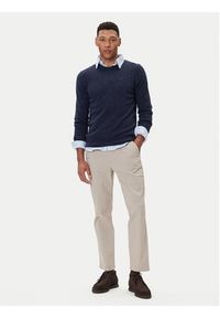 Barbour Sweter Essential Tisbury MKN0844GY12 Granatowy Regular Fit. Kolor: niebieski. Materiał: wełna #3