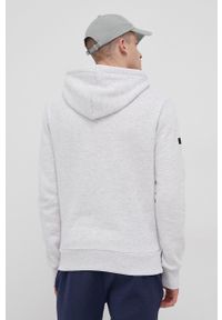 Superdry Bluza męska kolor szary z kapturem z nadrukiem. Okazja: na co dzień. Typ kołnierza: kaptur. Kolor: szary. Materiał: dzianina. Wzór: nadruk. Styl: casual #4