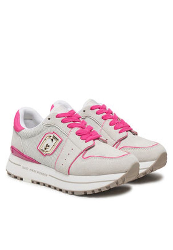 Liu Jo Sneakersy Maxi Wonder BA5029 PX027 Szary. Kolor: szary. Materiał: zamsz, skóra