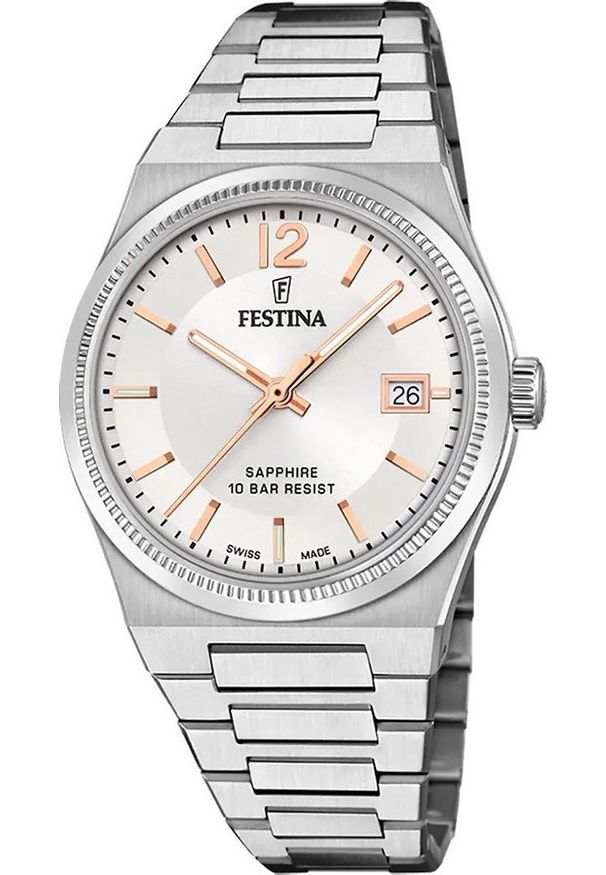 Zegarek Festina Zegarek damski Festina F20035-2 srebrny. Kolor: srebrny