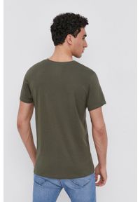 Resteröds T-shirt bawełniany (2-pack) kolor zielony gładki. Okazja: na co dzień. Kolor: zielony. Materiał: bawełna. Wzór: gładki. Styl: casual #4