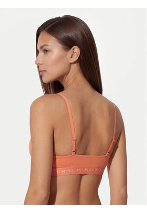 TOMMY HILFIGER - Tommy Hilfiger Biustonosz braletka Heritage Moulded Push-Up Bralette UW0UW05715 Pomarańczowy. Kolor: pomarańczowy. Materiał: bawełna. Rodzaj stanika: push-up