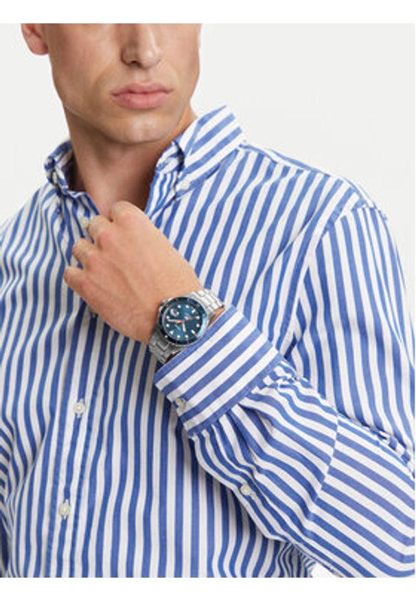 Fossil Zegarek Blue FS6050 Srebrny. Kolor: srebrny