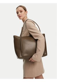 Calvin Klein Torebka Ck Linn Large Shopper K60K613109 Brązowy. Kolor: brązowy. Materiał: skórzane #5