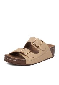 Go Soft Klapki CEO-W21202 Beżowy. Kolor: beżowy. Materiał: skóra #7
