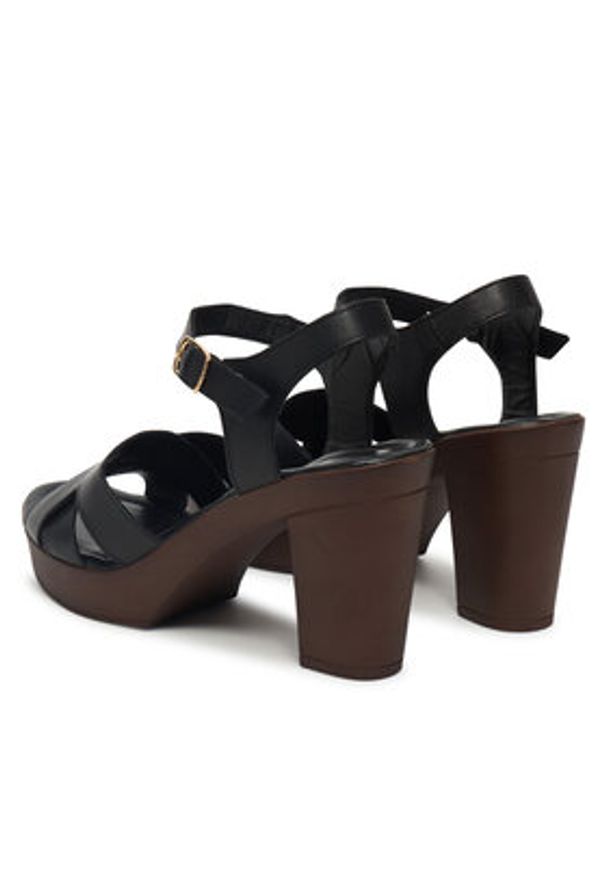 Lasocki Sandały EST-2025N-07 Czarny. Kolor: czarny. Materiał: skóra