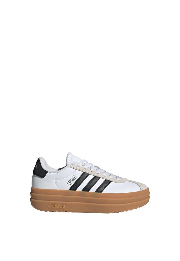 Adidas - Buty VL Court Bold Kids. Kolor: czarny, brązowy, biały, wielokolorowy. Sport: turystyka piesza