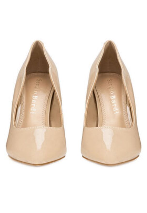 Sergio Bardi Szpilki WYL2142-40Z-SB Beżowy. Kolor: beżowy. Materiał: skóra, lakier. Obcas: na szpilce