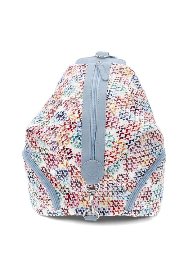 Niebieski Stylowy Damski Plecak Rieker. Kolor: niebieski. Materiał: materiał. Styl: elegancki