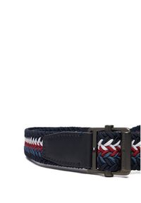TOMMY HILFIGER - Tommy Hilfiger Pasek Roller Buckle Webbing 3.5 Belt AM0AM14187 Granatowy. Kolor: niebieski. Materiał: materiał #3