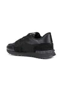 VALENTINO - Sneakersy Rockrunner Camouflage. Kolor: czarny. Materiał: jeans, bawełna, guma, zamsz. Wzór: aplikacja, moro #4