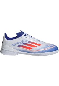 Adidas - Buty piłkarskie adidas F50 League In IF1368 białe. Kolor: biały. Materiał: guma, materiał. Szerokość cholewki: normalna. Wzór: nadruk. Sport: piłka nożna