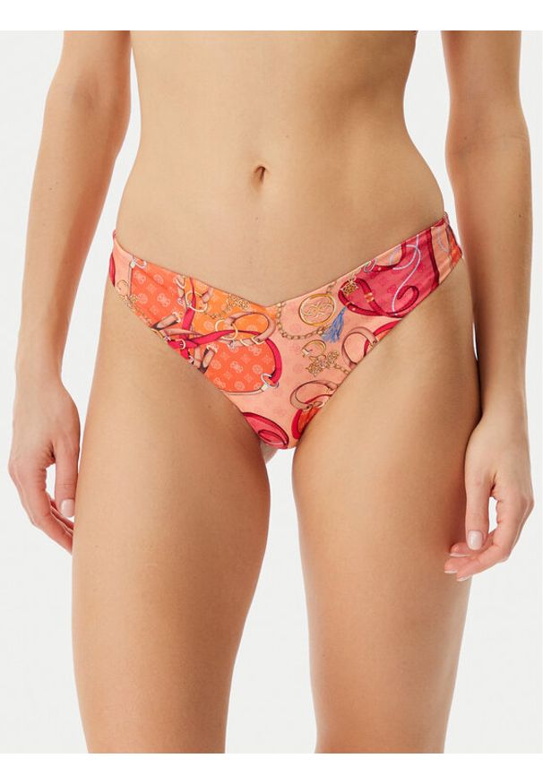 Guess Dół od bikini E5GO16 KCR12 Pomarańczowy. Kolor: pomarańczowy. Materiał: syntetyk