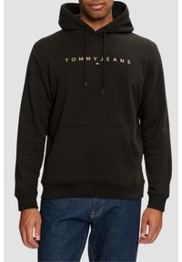 Tommy Jeans - TOMMY JEANS Czarna męska bluza, Rozmiar M. Kolor: czarny. Materiał: bawełna. Wzór: haft. Styl: elegancki
