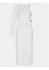 Replay Sukienka dzianinowa W9074.000.23587 Biały Slim Fit. Kolor: biały. Materiał: bawełna #8