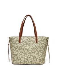 Tous - TOUS Torebka Kaos Icon 2002022001 Beżowy. Kolor: beżowy. Materiał: skórzane #5