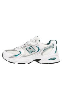 Buty do chodzenia dla dorosłych New Balance MR 530 White Silver Metallic Green. Kolor: zielony. Materiał: guma, materiał, tkanina, syntetyk. Sport: turystyka piesza