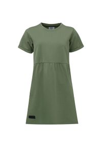 ZEAGLE - Sukienka LOAP Denisa damska, zielona XL. Okazja: na co dzień. Kolor: zielony. Typ sukienki: sportowe, proste. Styl: casual, sportowy #1