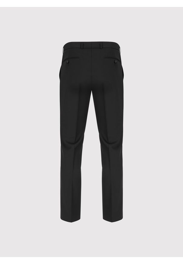Pako Lorente - PAKO LORENTE – Wełniane spodnie garniturowe w kolorze czarnym. Okazja: na spotkanie biznesowe. Kolor: czarny. Materiał: wełna. Styl: biznesowy, elegancki