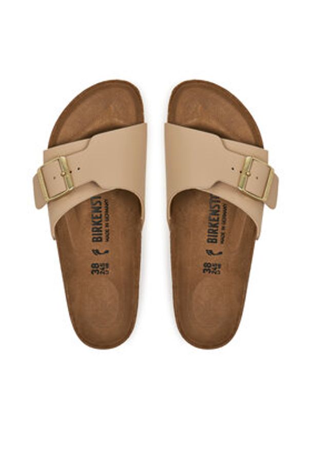 Birkenstock Klapki Catalina 1029245 Beżowy. Kolor: beżowy. Materiał: skóra