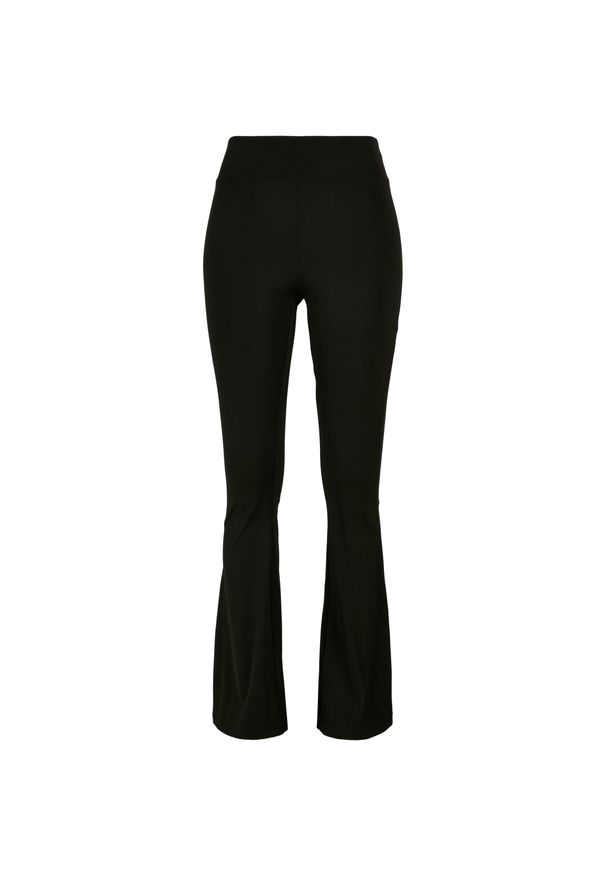 Damskie legginsy z wysokim stanem z flarą Urban Classics Recycled GT. Stan: podwyższony. Kolor: czarny. Materiał: materiał