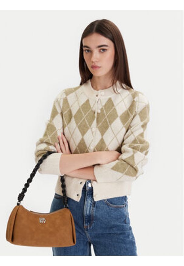 DKNY Torebka Remy R533ME54 Brązowy. Kolor: brązowy. Materiał: skórzane