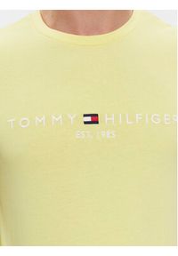TOMMY HILFIGER - Tommy Hilfiger T-Shirt Tommy Logo Tee MW0MW11797 Żółty Regular Fit. Kolor: żółty. Materiał: bawełna