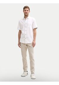 Tom Tailor Koszula 1045098 Biały Regular Fit. Kolor: biały. Materiał: bawełna #4