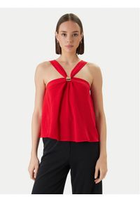 Morgan Bluzka 261-OGALAN Czerwony Regular Fit. Kolor: czerwony. Materiał: syntetyk #1