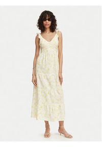 Vero Moda Sukienka letnia Dichte 10341603 Żółty Regular Fit. Kolor: żółty. Materiał: bawełna. Sezon: lato #4