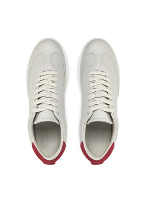 Calvin Klein Sneakersy Low Top Lace Up Tmbl Lth HM0HM01803 Beżowy. Kolor: beżowy. Materiał: skóra