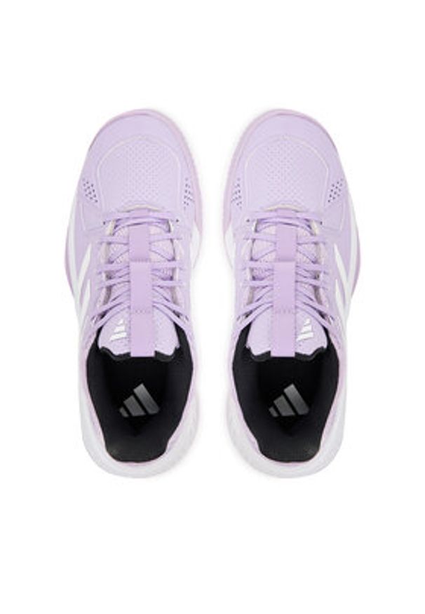 Adidas - adidas Buty halowe Court Flight JQ9210 Fioletowy. Kolor: fioletowy. Materiał: skóra
