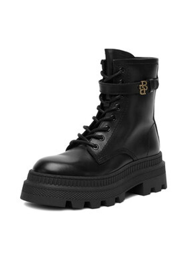 Badura Trapery EO-AMELIE-40800 Czarny. Kolor: czarny. Materiał: skóra