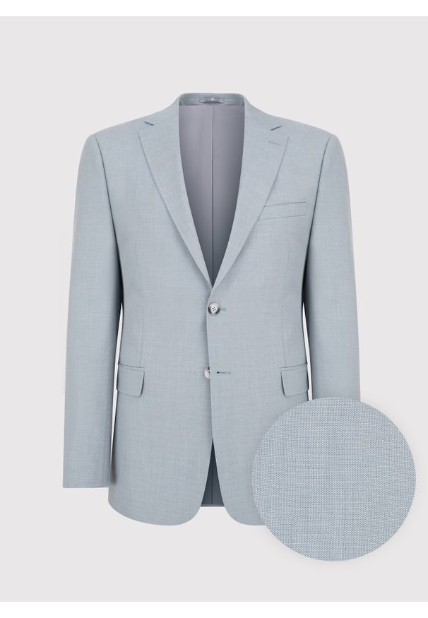 Pako Lorente - PAKO LORENTE – Błękitna marynarka garniturowa. Kolor: niebieski. Materiał: poliester, wiskoza. Wzór: gładki. Styl: młodzieżowy