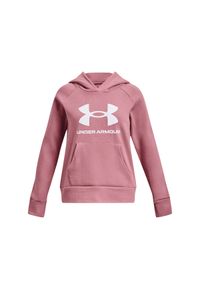 Bluza dresowa dziewczęca Under Armour UA Rival Fleece BL Hoodie - różowa. Kolor: różowy. Materiał: dresówka