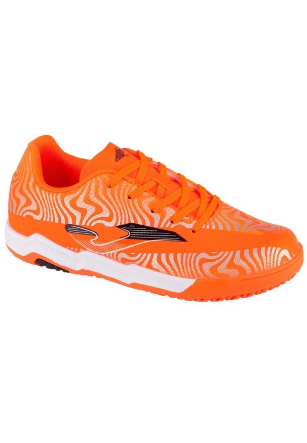 Buty treningowe dla dzieci Joma Evolution 2408 In. Zapięcie: sznurówki. Kolor: pomarańczowy. Materiał: materiał. Szerokość cholewki: normalna. Sport: piłka nożna