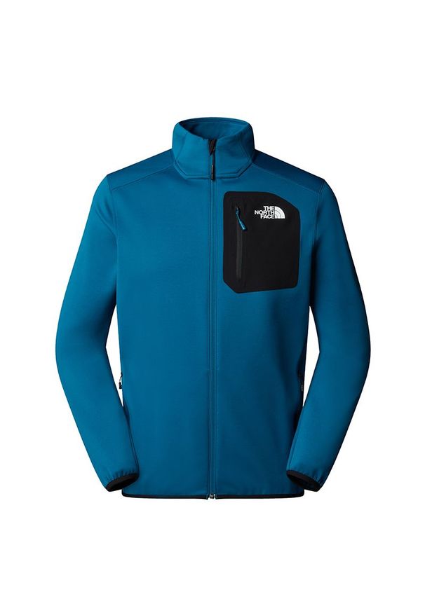 Bluza męska The North Face Crest 0A897CEIY1 - niebieska. Kolor: niebieski. Materiał: poliester, polar, elastan, dzianina, materiał. Długość rękawa: długi rękaw. Długość: długie. Styl: klasyczny