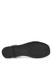 TOMMY HILFIGER - Tommy Hilfiger Sandały Ankle Strap Leather Sandal FW0FW08422 Brązowy. Kolor: brązowy. Materiał: skóra #4