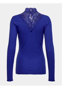 only - ONLY Bluzka Luxi 15310698 Niebieski Regular Fit. Kolor: niebieski. Materiał: wiskoza