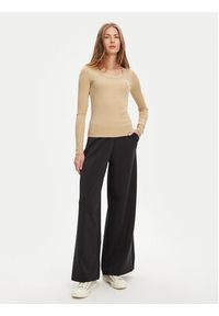 Guess Bluzka V4BP07 K8RT2 Beżowy Regular Fit. Kolor: beżowy. Materiał: wiskoza #3