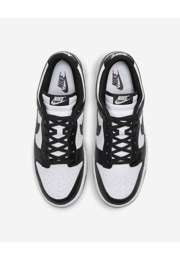 Nike Dunk Low Retro "Panda" Sneakersy męskie. Okazja: na co dzień, do pracy, na uczelnię. Kolor: biały. Materiał: skóra, syntetyk, guma. Szerokość cholewki: normalna. Sezon: lato