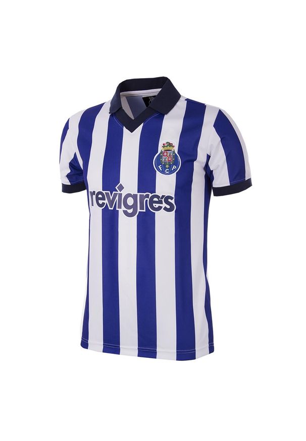 COPA FOOTBALL - Koszulka retro dla dorosłych - FC Porto 1986-87 - Niebiesko-Biała. Kolor: biały. Sport: piłka nożna