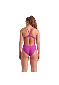 Damski kostium kąpielowy 1-częściowy Arena Solid Lightdrop Back. Kolor: fioletowy. Materiał: materiał #2