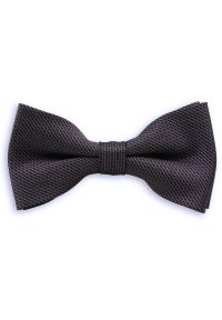 Brązowo-Granatowa Elegancka Mucha -EM Men's Accessories- Męska, w Drobny Wzór. Kolor: niebieski, brązowy, wielokolorowy, beżowy. Styl: elegancki #1