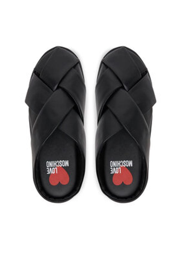 Love Moschino - LOVE MOSCHINO Sneakersy JA15555G0MIE0000 Czarny. Kolor: czarny. Materiał: skóra