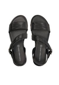 Calvin Klein Jeans Sandały Flat Sandal V3A2-80825-1688 S Czarny. Kolor: czarny. Materiał: skóra #2