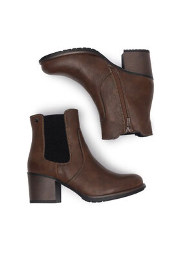 Clara Barson Botki CEO-WS15221-02 Brązowy. Kolor: brązowy. Materiał: materiał