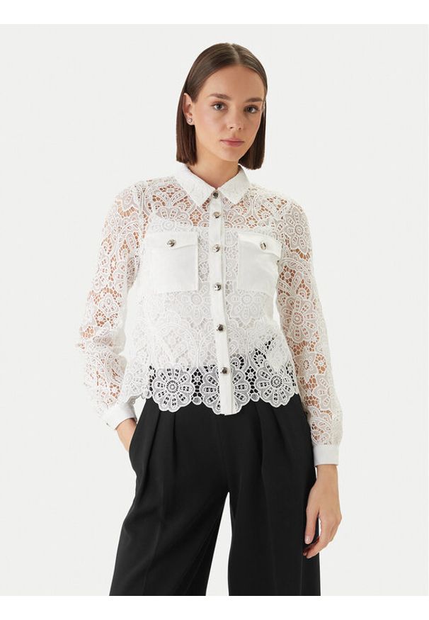 Morgan Koszula 251-CIVI Biały Regular Fit. Kolor: biały. Materiał: syntetyk