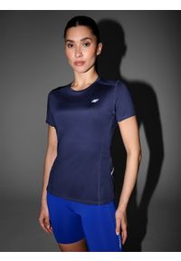 4f - 4F Koszulka do biegania w terenie regular damska - szara S. Kolor: szary. Materiał: włókno, syntetyk, materiał, elastan. Długość: długie. Wzór: ze splotem, gładki, jednolity. Sport: fitness, bieganie #2