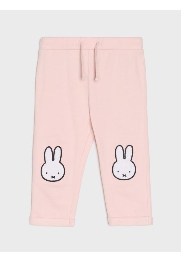 Sinsay - Bawełniane spodnie Miffy - różowy. Kolor: różowy. Materiał: bawełna
